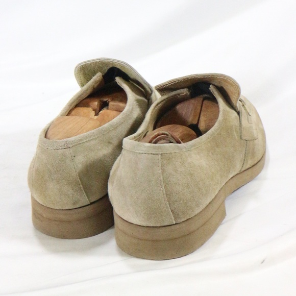VTG GREEN COMFORT Tan Suede Mens Loafers 9 EEE Size 9 Extra Wide - Picture 5 of 8